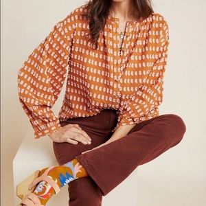 Anthropologie Tavi Textured Button Down